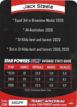 2021 Team Coach AFL - Star Powers Silver #SP-71 Jack Steele Back